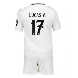 Real Madrid Lucas Vazquez #17 Dětské Domácí dres komplet 2024-25 Krátký Rukáv (+ trenýrky)